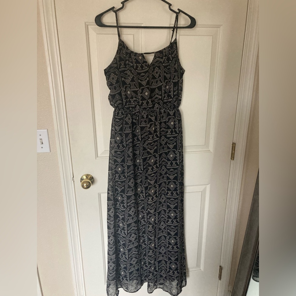 Black and Cream Maxi Dress